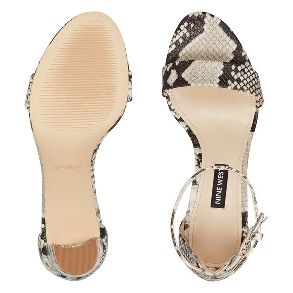 Nine West Block Heel Snakeskin Sandals | New! 7.5 - Picture 13 of 14